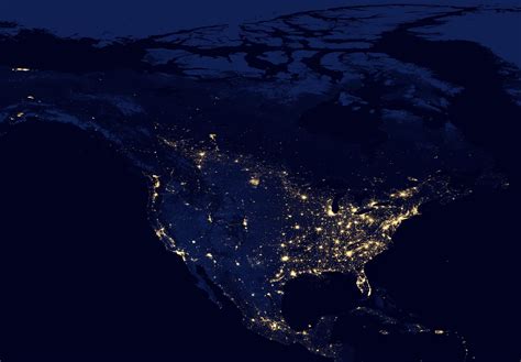 North America at night from outer space : pics