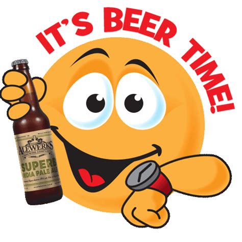 Beer Emoji Sticker by Alewerks Brewing Company for iOS & Android | GIPHY