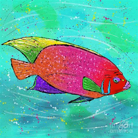 Pink Fish Celebration Digital Art by Gayle Berthiaume - Fine Art America