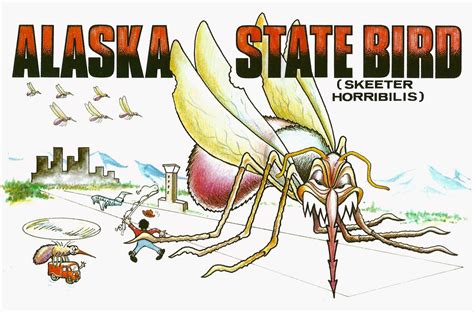 My Favorite Animal Postcards: A Mosquito as the Alaska State Bird