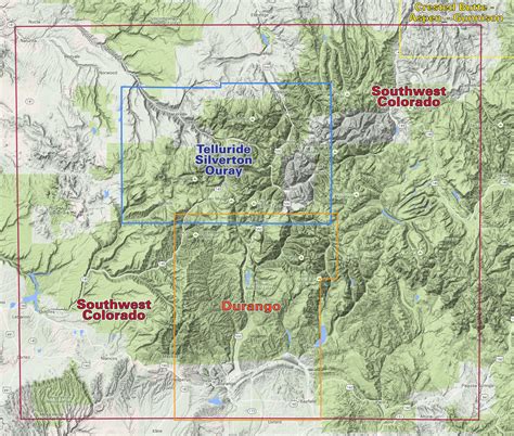 Durango Trails | Colorado Recreation Topo Map | Latitude 40° maps