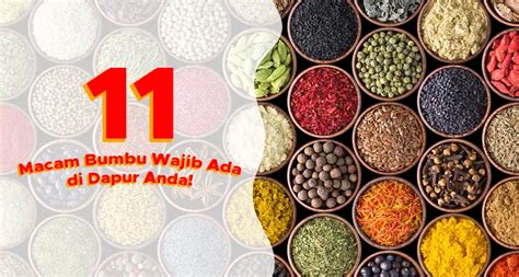 16 Macam Bumbu Dapur Wajib Kamu Ketahui Manfaatnya