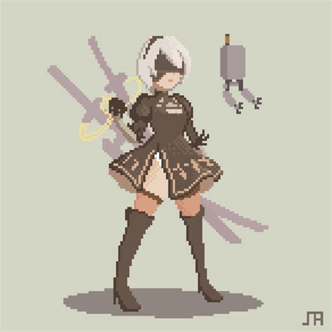 Steam Community :: NieR:Automata™ | Pixel art characters, Pixel art games, Anime pixel art