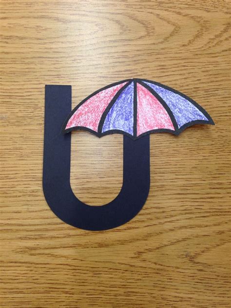 U is for umbrella craft | Umbrella craft, Letter a crafts, Letter u crafts