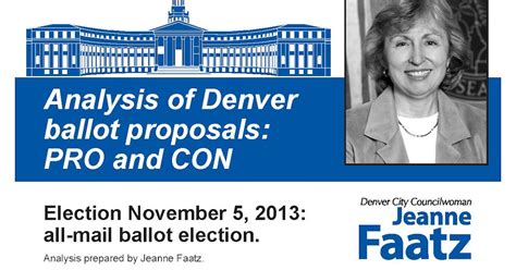 Denver Direct: CITY ISSUES ON BALLOT - Not in the Blue Book - Thanks to Jeanne Faatz