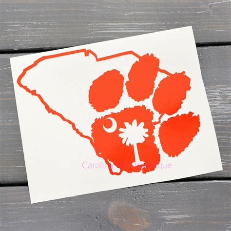 Clemson Paw Decal - Etsy