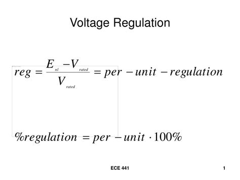 PPT - Voltage Regulation PowerPoint Presentation, free download - ID:1426712