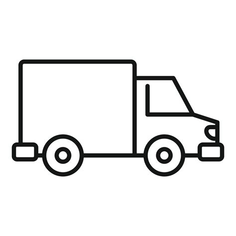 Delivery truck icon, outline style 14652156 Vector Art at Vecteezy