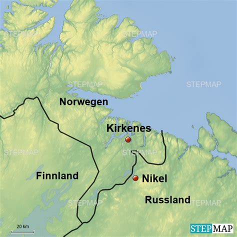 StepMap - Kirkenes - Landkarte für Skandinavien