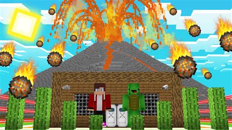 JJ and Mikey EPIC VOLCANO vs SECURITY HOUSE in Minecraft Mazien Mizen - YouTube