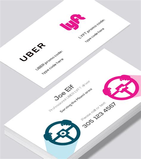 Uber and Lyft driver business card - Modern Design