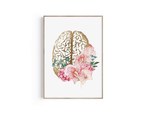 Brain Art Print Psychology Art Brain Anatomy Art Psychology - Etsy