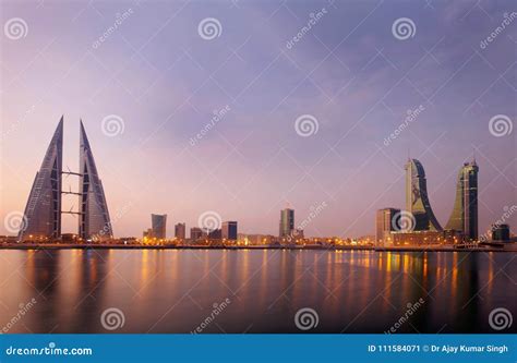 A Beautiful View of Bahrain Skyline from Bahrain Bay Editorial Photo ...