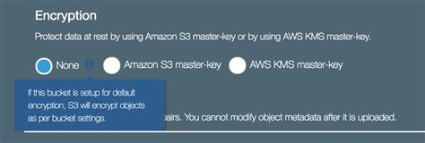 amazon web services - AWS S3 bucket encryption - bucket property setting vs. bucket policy ...