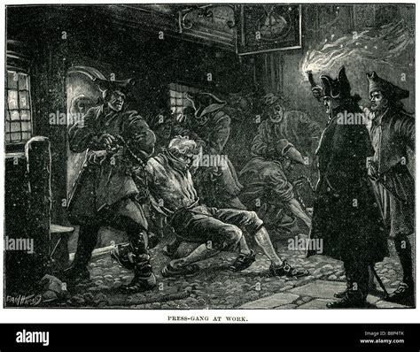 press gang at work Impressment military Royal Navy press-ganging Stock Photo - Alamy