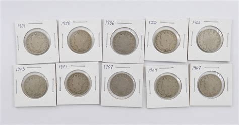 Coin Lot of 10 Liberty Head Nickel - Great Collection! | Property Room