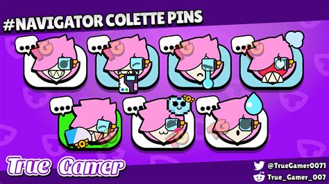 "Best Moment Of My Life!" Navigator Colette Pins 😃 : r/Brawlstars