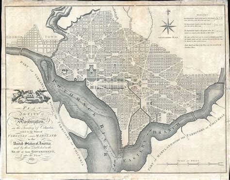 Plan of the City of Washington in the Territory of Columbia ceded by the States of Virginia and ...