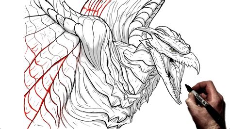 How To Draw Rodan | Step By Step | Godzilla - YouTube