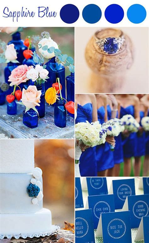 bright sapphire blue wedding color palettes for 2015 | Sapphire blue weddings, Wedding theme ...