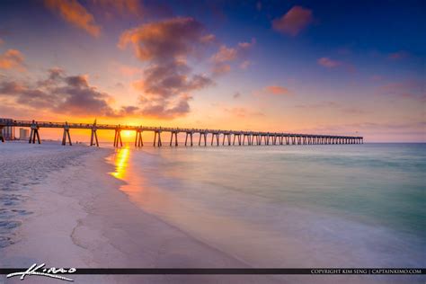 Pensacola Beach Gulf Pier Sunrise from the Emerald Coast | Royal Stock Photo