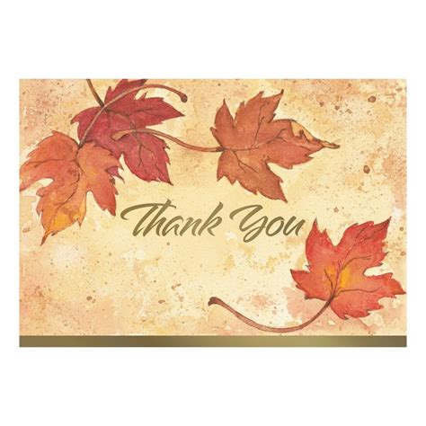 50ct Fall Leaves "Thank You" Cards | Fall cards handmade, Leaf cards ...