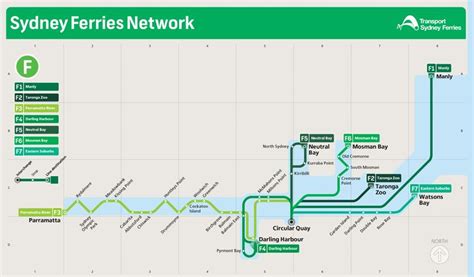 Sydney Ferry Network Map | Sydney ferries, Environmental graphic design, Map