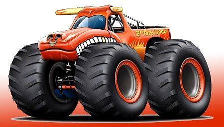 Details about El Toro Loco Monster Truck Cartoon Art Print NEW | Truck ...