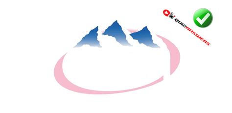 Pink and Blue Mountain Water Logo - LogoDix