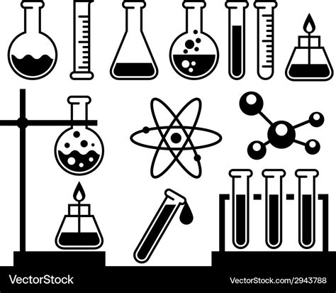 Chemical laboratory equipment Royalty Free Vector Image