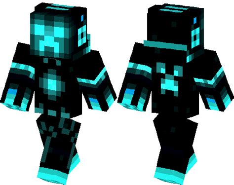 Creeper Azul | Minecraft Skin | Minecraft Hub Minecraft Perler ...