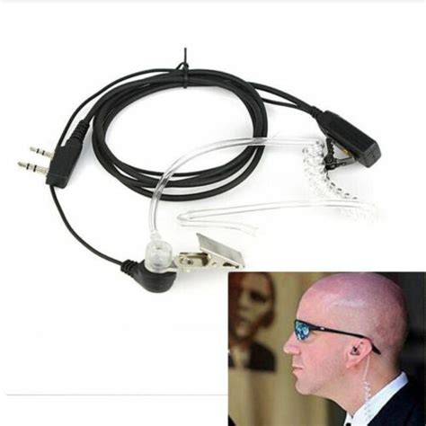 Bodyguard FBI Earpiece Earphone Headset with Mic PTT for Walkie Talkie ...