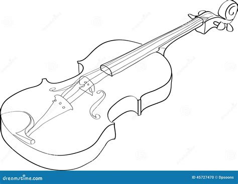 Violin stock vector. Image of outline, picture, illustration - 45727470