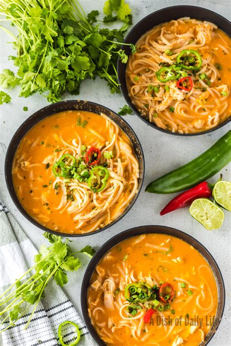 Spicy Chicken Thai Soup - A Dish of Daily Life