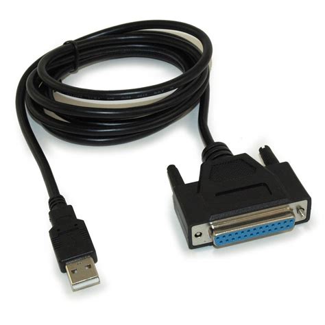 USB to Parallel (DB25 Female Legacy Printer) Converter Cable - 3ft ...