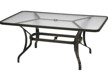 Rectangle Glass Patio Table With Umbrella Hole - Patio Furniture
