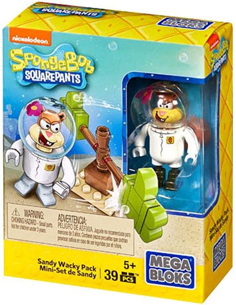 Mega Bloks Spongebob Squarepants Sandy Wacky Pack Set 38406 Yellow Box - ToyWiz