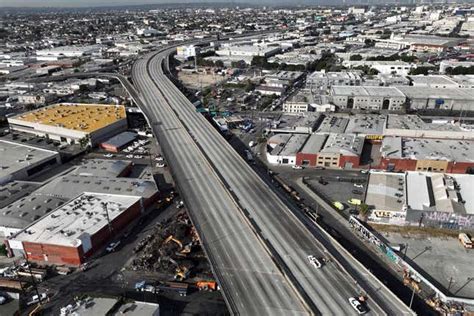 Fire-damaged Los Angeles freeway repairs will take three to five weeks, California governor says