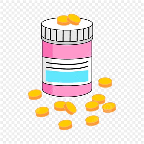 Medicine Bottle Vector Art PNG, Cute Medicine Bottle Clipart, Cute ...