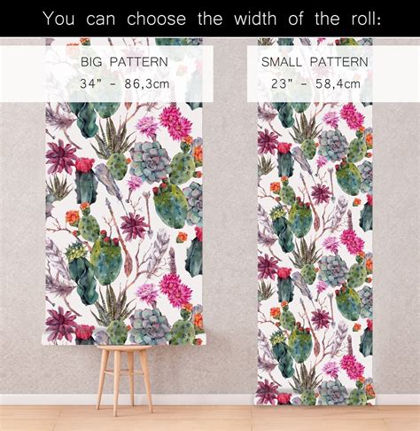 Boho Floral Wallpaper Peel and Stick Wallpaper Tropical - Etsy