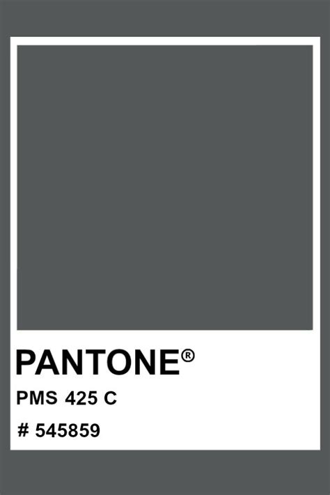 PANTONE 425 C #pantone #color #PMS #hex | Hex color palette, Pantone, Plum paint colors