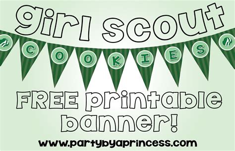 Free Girl Scout Cookie Printable Banner! | Girl scout cookies booth, Girl scout cookies funny ...