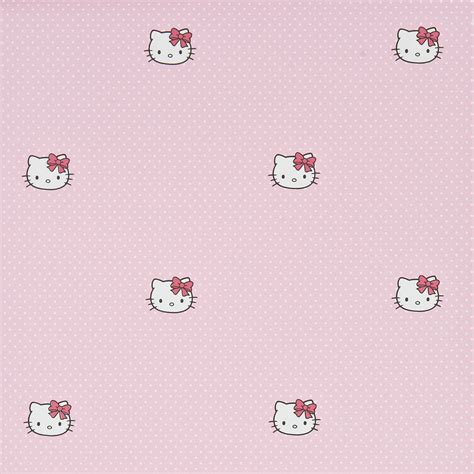 Decofun Pink Hello Kitty Polka Dots Wallpaper | Departments | DIY at B&Q