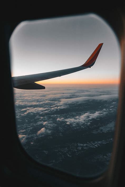 HD wallpaper: plane's window displaying clouds, selective focus ...