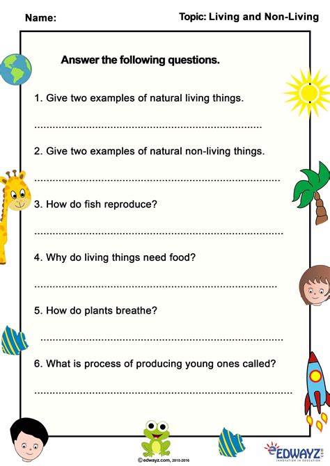 #Edwayz #TheWorldAroundUs #freeworksheets #Science #EVS #Class 3 # Grade 3 #LivingNonliving# ...