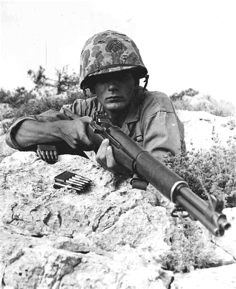 A US Marine at the ready with his M1 Garand rifle in Beirut, Lebanon. July 1958. : r/GunPorn