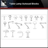 Modern Table Lamp Autocad Blocks】-All kinds of Autocad Blocks Colle
