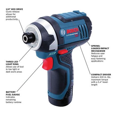 Bosch 12-Volt Max 1/4-in Variable Speed Cordless Impact Driver in the Impact Drivers department ...