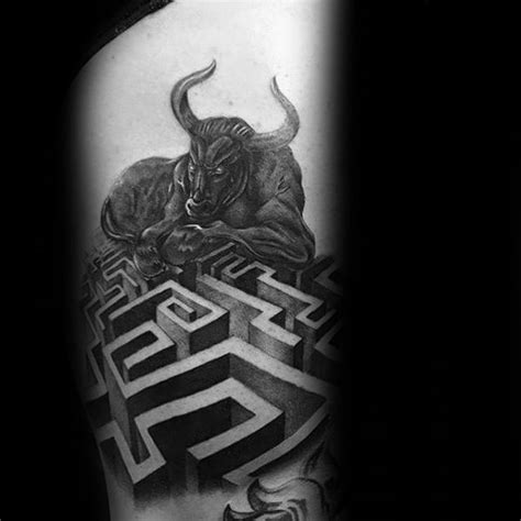 Minotaur Labyrinth Tattoo