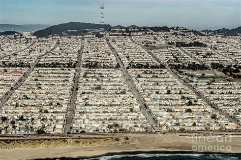 Sunset District in San Francisco Aerial Photo Photograph by David ...